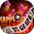 Happy New Year Video Maker آئیکن