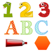French and English Numbers Letters Shapes Colors