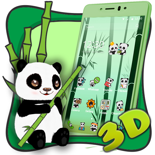 Tema Carino Panda Cartoon 3D