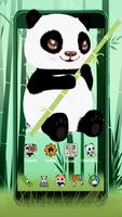 Cute Panda Cartoon 3D Theme Affiche