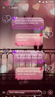 Forever  Love Emoji Panda SMS Theme screenshot 1