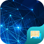Blue Tech Free Emoji SMS Theme icône