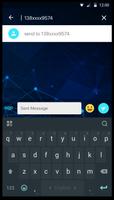 Blue Tech Free Emoji SMS Theme اسکرین شاٹ 1