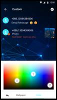 Blue Tech Free Emoji SMS Theme capture d'écran 2