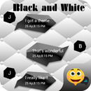 Black and White Emoji Panda SMS Theme APK