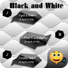 Black and White Emoji Panda SMS Theme ไอคอน