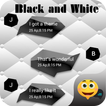 Black and White Emoji Panda SMS Theme