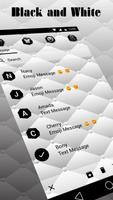 Black and White Emoji Panda SMS Theme الملصق