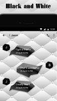 Black and White Emoji Panda SMS Theme 截图 1