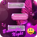 Butterfly Night Emoji  SMS Theme APK