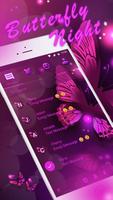 Butterfly Night Emoji  SMS Theme Affiche