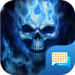 Blue Skull Emoji SMS Theme