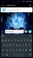 Blue Skull Emoji SMS Theme capture d'écran 1