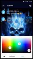 Blue Skull Emoji SMS Theme capture d'écran 2