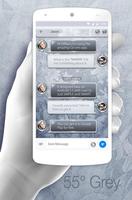 Grey55° Emoji Panda SMS Theme screenshot 3