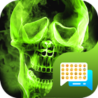 Green Fire Emoji SMS Theme icône