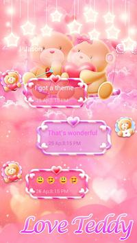 LoveTeddy  Emoji SMS Theme screenshot 2