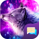 Neon Wolf SMS Free Emoji Theme APK
