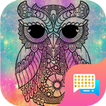 Galaxy Owl Emoji SMS Theme