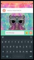 Galaxy Owl Emoji SMS Theme capture d'écran 1