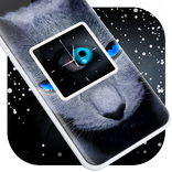 Blue Eyes Clock Live Wallpaper