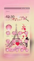 Paris Eiffel Tower Love Theme Affiche