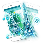 Elegant Green Paris Eiffel Tower Theme ícone