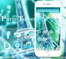 Elegant Green Paris Eiffel Tower Theme Cartaz