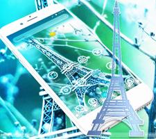 Elegant Green Paris Eiffel Tower Theme imagem de tela 2