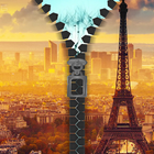 Paris Zipper Lock Screen أيقونة