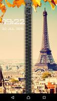 Paris Zipper Lock Screen تصوير الشاشة 1