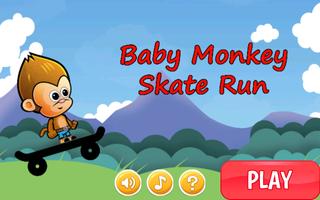Baby Monkey Skate Run پوسٹر