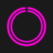 Pink C-Circle Neon Clock