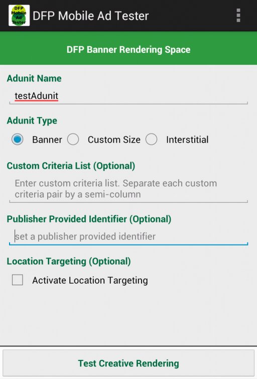 Dfp Mobile Ad Tester For Android Apk Download
