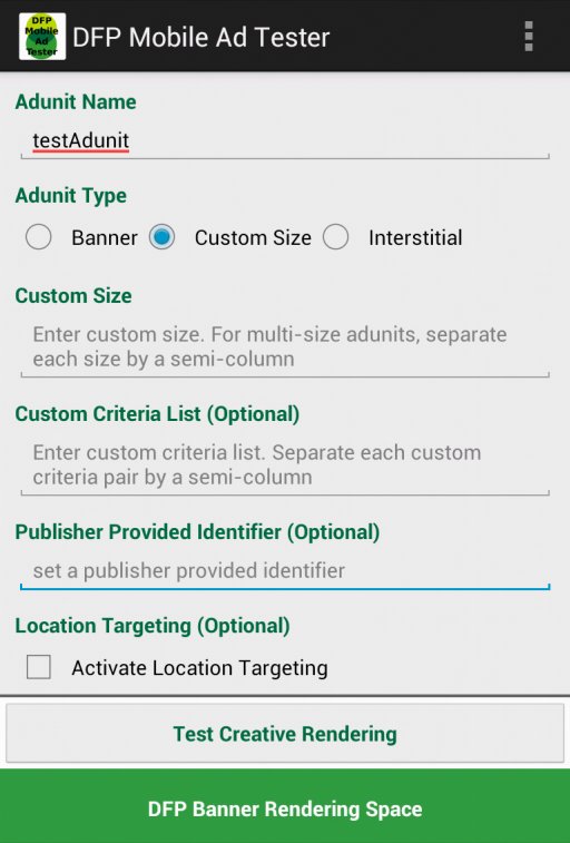 Dfp Mobile Ad Tester For Android Apk Download