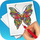 butterfly coloring for adult