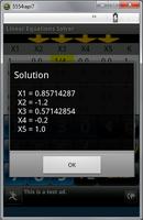 Équations linéaires Solver capture d'écran 1