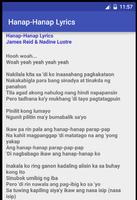 Hanap-Hanap Lyrics ảnh chụp màn hình 1