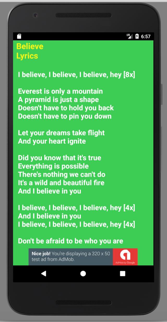 Believe Lyrics For Android Apk Download Believe Lyrics For Android Apk Download