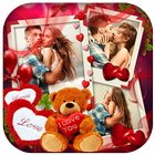 Romantic Love Photo Collage-icoon