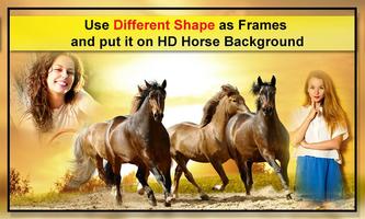 Horse Dual Photo Frames اسکرین شاٹ 1