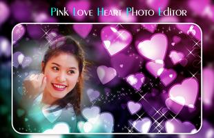 Pink Love Heart photo Editor imagem de tela 1