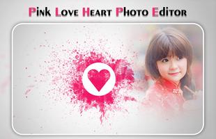 Pink Love Heart photo Editor imagem de tela 3