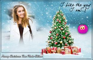 Merry Christmas Tree Photo Editor Affiche