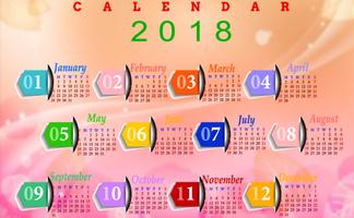 English Calender 2018 capture d'écran 2