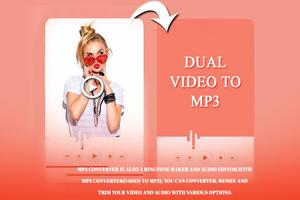 Dual Mp3 Converter Video to Mp3 Maker Poster