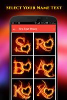 Fire Text Photo Frame Affiche