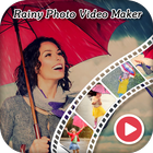 Rainy Photo Video Maker With Music آئیکن