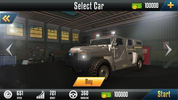 Impossible Police Hummer Car3D captura de pantalla 1