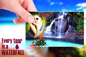 Waterfall Photo Frame poster